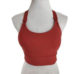 Criss Cross Sports Bra Womens Size Medium Yoga Athletic Burnt Orange